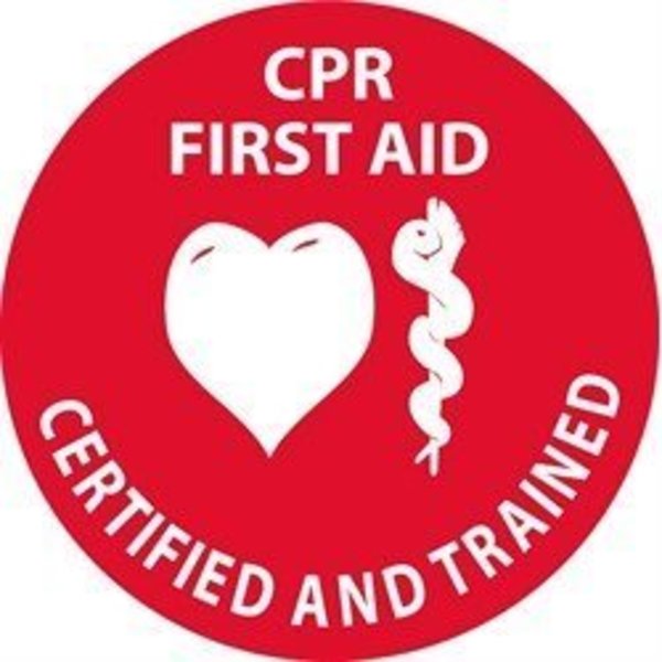 Nmc HARD HAT LABEL, CPR FIRST AID HH55R